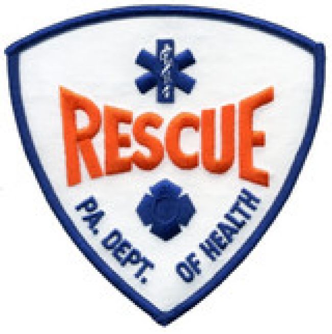 PENNSYLVANIA DEPT OF HEALTH - RESCUE SHOULDER PATCH - SEW ON.